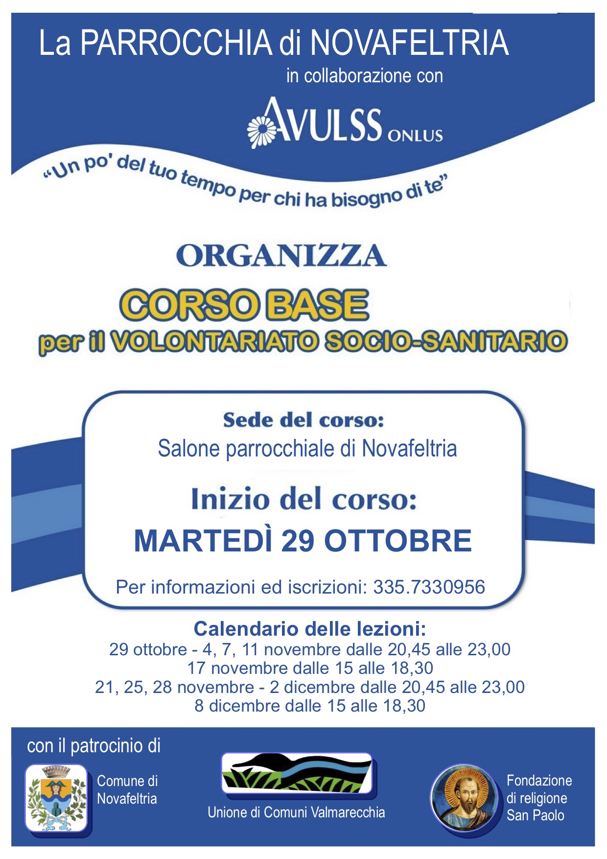 Corso base per Volontariato Socio-Sanitario (Novafeltria -Rimini)