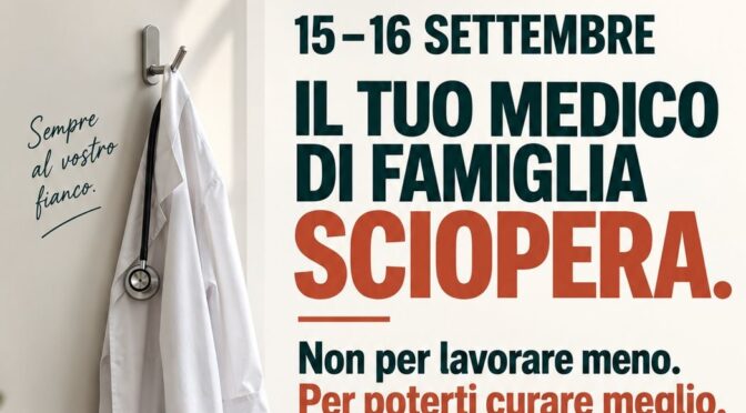 SCIOPERO DEI MEDICI 15-16 SETTEMBRE 2026